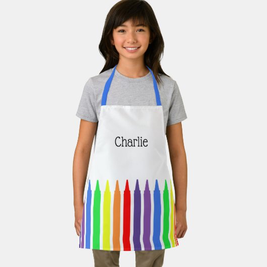 Bunte Stifte, Ihr Name, Kinder Schürze (Insitu)