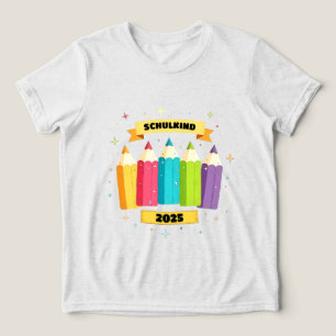 Bunte Stifte mit Sternchen - Schulkind 2026 Tri-Blend Shirt