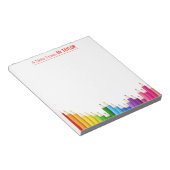 Bunte Stifte Personalisierter Lehrer Notizblock (angewinkelt)