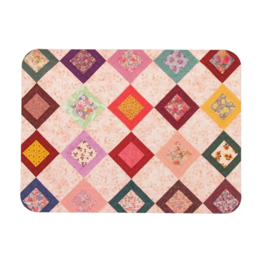 Bunte Stoffmuster Magnet (Horizontal)