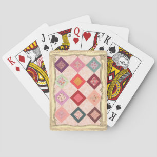 Bunte Stoffmuster Spielkarten