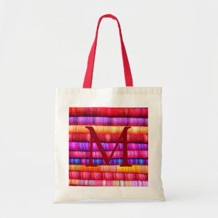 Bunte Stofftextilrollen Tragetasche