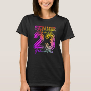 Bunte stolze Oma süße Herz Absolventin Seniorin T-Shirt