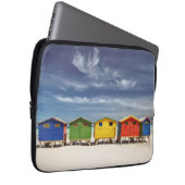 Bunte Strand-Häuser | Muizenberg, Südafrika Laptopschutzhülle (Vorne Rechts)
