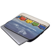 Bunte Strand-Häuser | Muizenberg, Südafrika Laptopschutzhülle (Vorne Knopf)