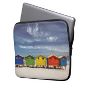Bunte Strand-Häuser | Muizenberg, Südafrika Laptopschutzhülle (Vorderseite Links)