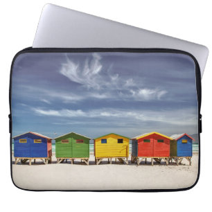 Bunte Strand-Häuser Muizenberg, Südafrika Laptopschutzhülle