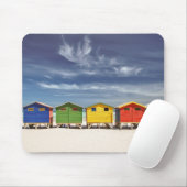 Bunte Strand-Häuser | Muizenberg, Südafrika Mousepad (Mit Mouse)