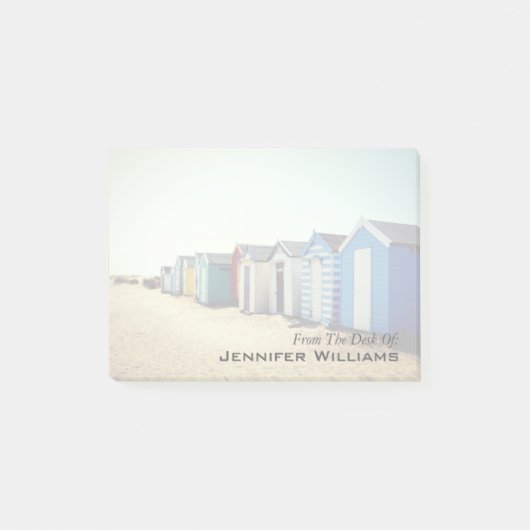 Bunte Strand-Hütten in The Sun Post-it Klebezettel (Vorderseite)
