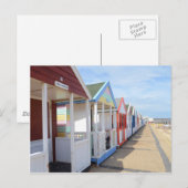Bunte Strand-Hütten Postkarte (Vorne/Hinten)