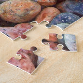 Bunte Strand-Kiesel machen Stein-Felsen-Muster Puzzle (Seite)