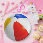 Bunte Strandball Pappteller (Party)