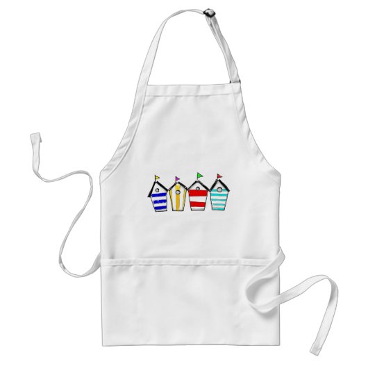 Bunte Strandhütte-Illustration Schürze (Vorne)