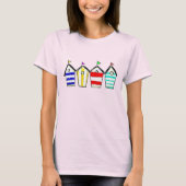 Bunte Strandhütte-Illustration T-Shirt (Vorderseite)