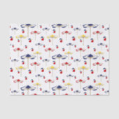 Bunte Strandschirm-und Wasserball-Gewohnheit Seidenpapier (Vorderseite)