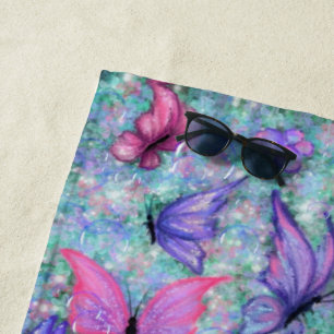 Bunte Strandtuch Schmetterling