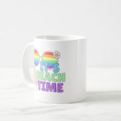 Bunte Strandzeit Kaffeetasse (Vorderseite Links)