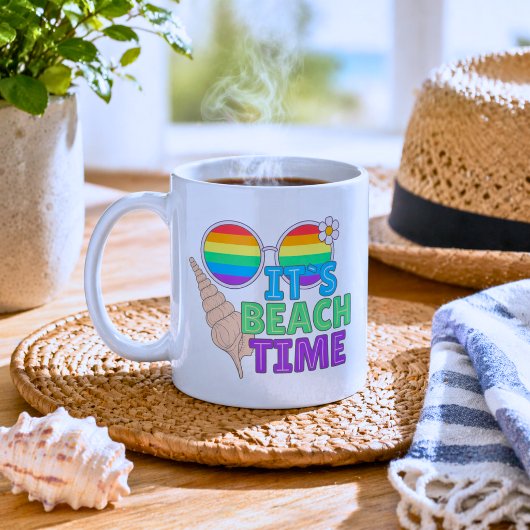 Bunte Strandzeit Kaffeetasse