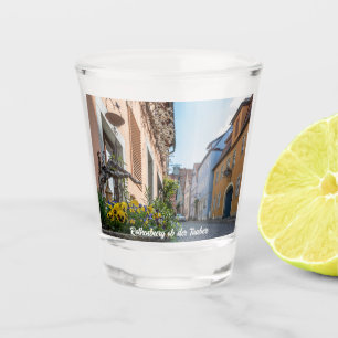 Bunte Straße in Rothenburg ob der Tauber Schnapsglas