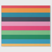 Bunte Streifen Geburtstagsparty Geschenkpapier (Flach)