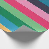 Bunte Streifen Geburtstagsparty Geschenkpapier (Ecke)
