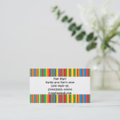 "Bunte Streifen-" Mama-Kontakt-Karten Telefonnummerkarte (Stehend Vorderseite)