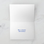 Bunte Streifen + Regenbogen-Muster "74 Jahre alt! Karte (Innenseite)