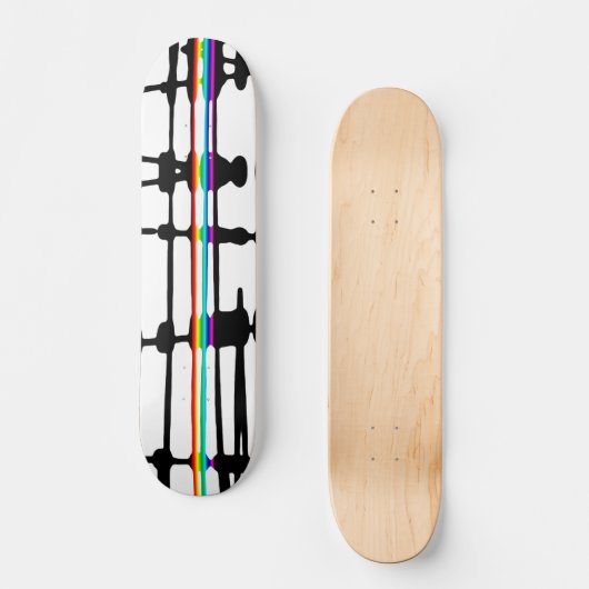Bunte Streifen Skateboard (Vorderseite)
