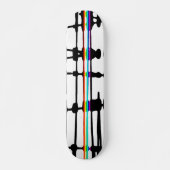 Bunte Streifen Skateboard (Vorne)