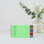 Bunte Streifen Visitenkarte (Stehend Vorderseite)