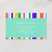 Bunte Streifenabdeckung Visitenkarte (Rückseite)