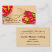 Bunte strickende Visitenkarte (Vorne/Hinten)