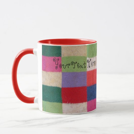 bunte Strickkappenkomplexe Tasse (Links)