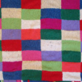 bunte Strickkappenkomplexe Tasse