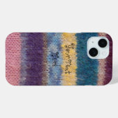 bunte Strickstreifen Vintages Design Case-Mate iPhone Hülle (Rückseite (Horizontal))
