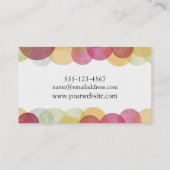 Bunte strukturierte Blasen, moderner wunderlicher Visitenkarte (Rückseite)