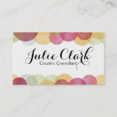 Bunte strukturierte Blasen, moderner wunderlicher Visitenkarte (Vorderseite)