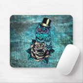 Bunte strukturierte Eulenillustration auf Mousepad (Mit Mouse)