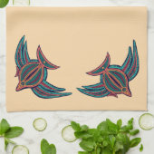 Bunte Südsee-Kunst Geschirrtuch (Gefaltet)