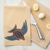 Bunte Südsee-Kunst Geschirrtuch (Viertel Falte)