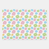 Bunte süße Retro-Oster-Blumen-Kunst-Muster Geschenkpapier Set (Vorderseite)