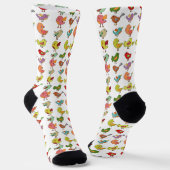 Bunte Süße Singvögel Thunder_Cove Socken (Gewinkelt)
