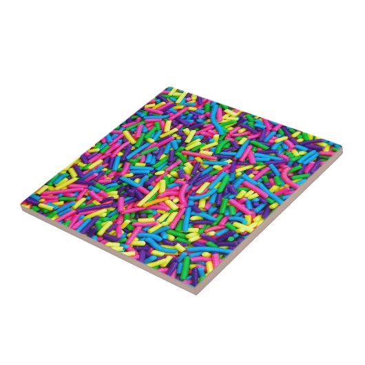 Bunte Süßigkeit besprüht Druckfliese Fliese (Seite)