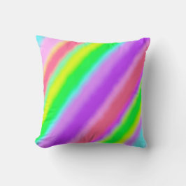 Bunte Süßigkeit Stripes Ombre Schatten Kissen