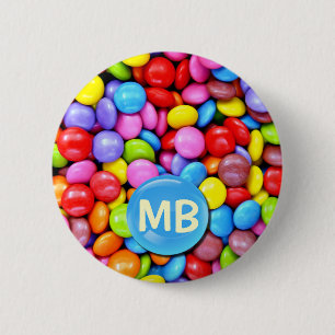 Bunte Süßigkeiten Button