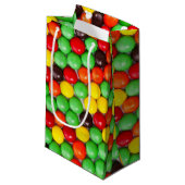 Bunte Süßigkeiten Kleine Geschenktüte (Vorderseite Schrägansicht)