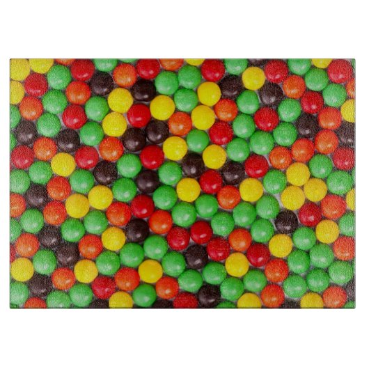 Bunte Süßigkeiten Schneidebrett (Vorderseite)