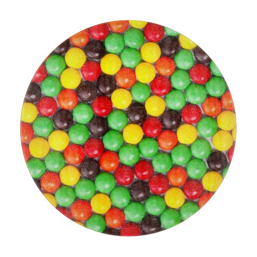 Bunte Süßigkeiten Schneidebrett (Vorderseite)