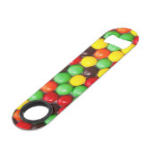 Bunte Süßigkeiten Speedflaschenöffner (Rückseite Schrägansicht)