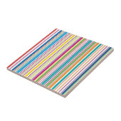 Bunte Süßigkeits-Streifen Fliese (Seite)